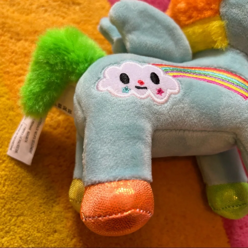Tokidoki Blue Rainbow Unicorn Pegasus Pixie Plush Toy
